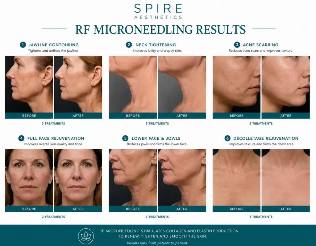 RF Microneedling Skin tightening Hackney results