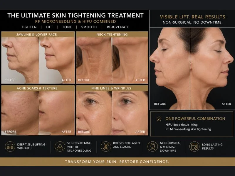 Results of combined treatment for the ultimate skin tightening treatment Hackney